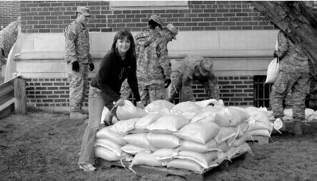 image of postmaster and local army national guard